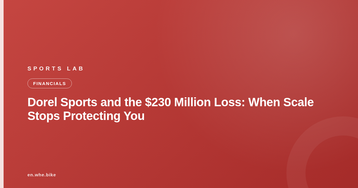 Dorel Sports and the $230 Million Loss: When Scale Stops Protecting You